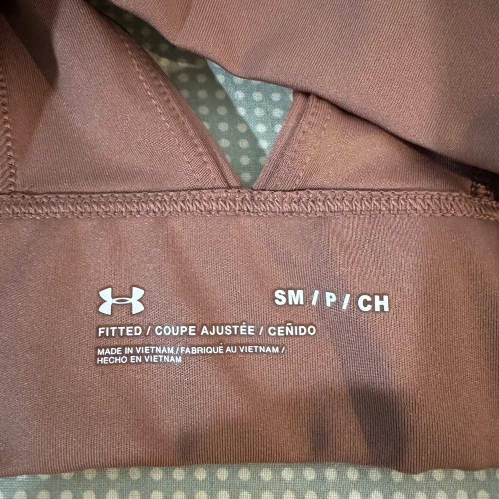 Under Armour Asymmetrical Mauve Rose Sports Bra Crp Top Size Small